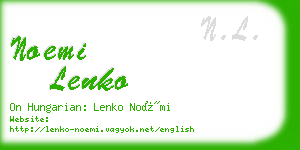noemi lenko business card